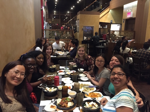 Dinner with summer students